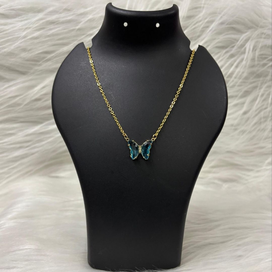 Gold‑Plated Butterfly Charm Pendant Chain