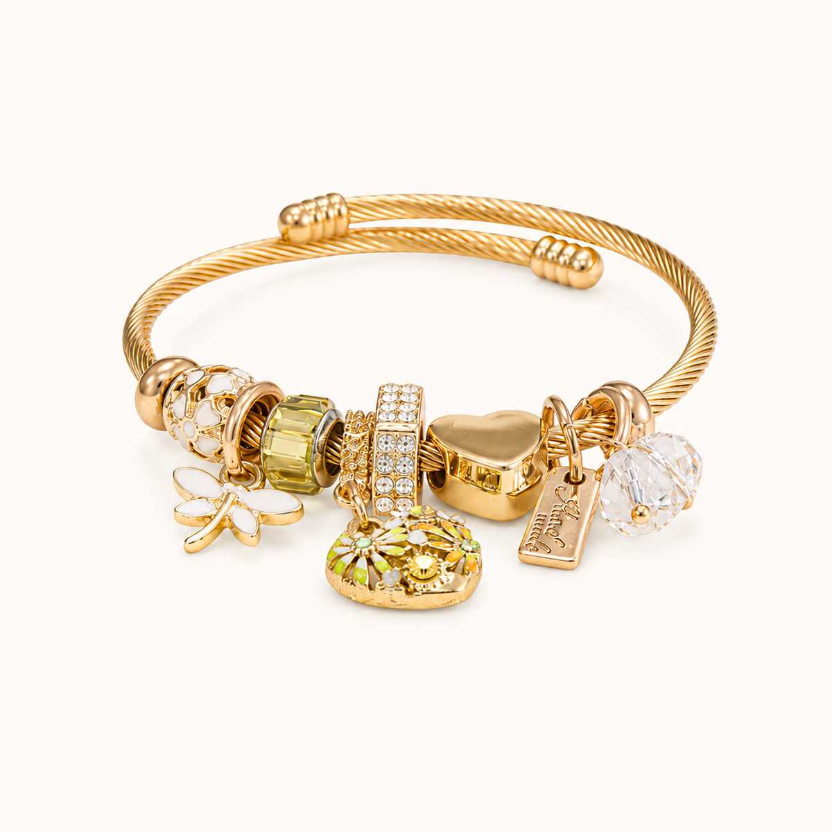 18K Gold Plated, Vacation Heart Classic Bracelet For Women| Anti Tarnish