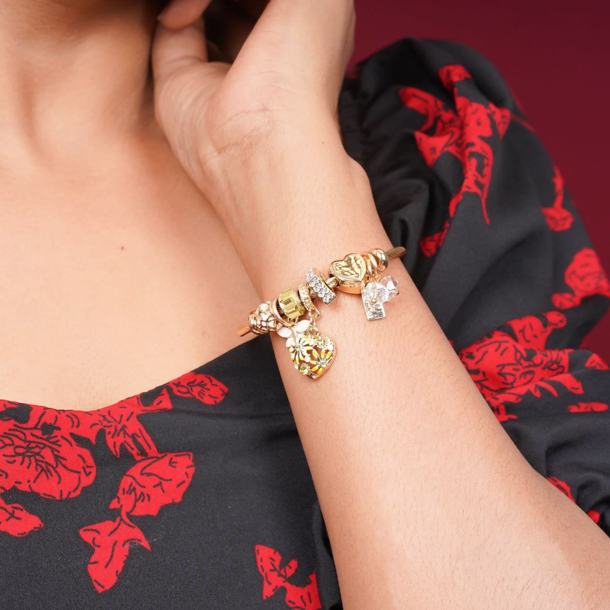 18K Gold Plated, Vacation Heart Classic Bracelet For Women| Anti Tarnish
