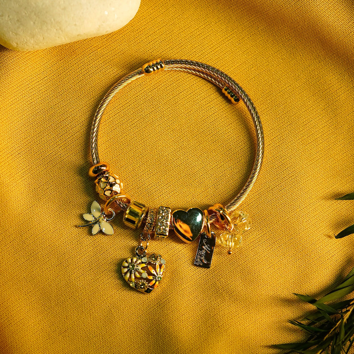 18K Gold Plated, Vacation Heart Classic Bracelet For Women| Anti Tarnish