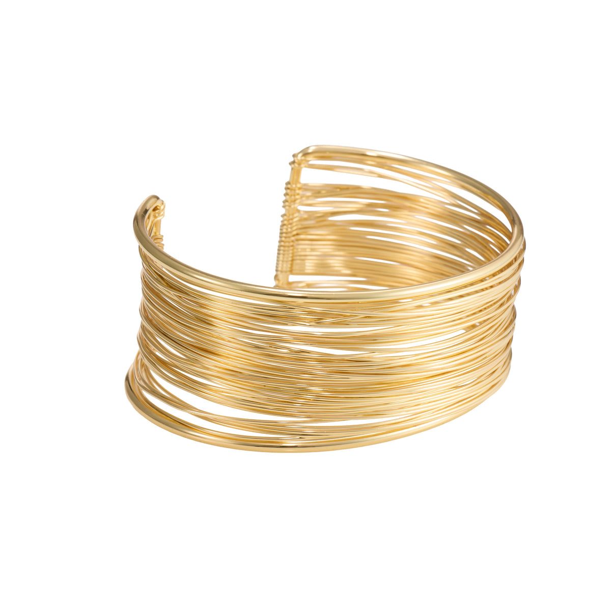 18K Gold Plated, Royal Layered Wire Cuff For Women| Anti Tarnish