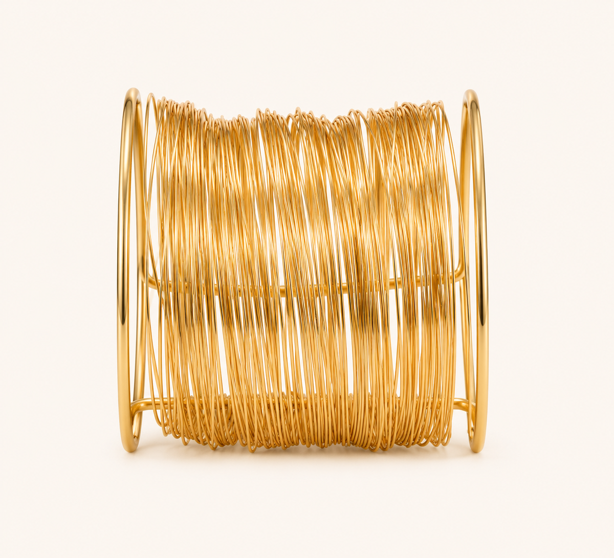 18K Gold Plated, Royal Layered Wire Cuff For Women| Anti Tarnish