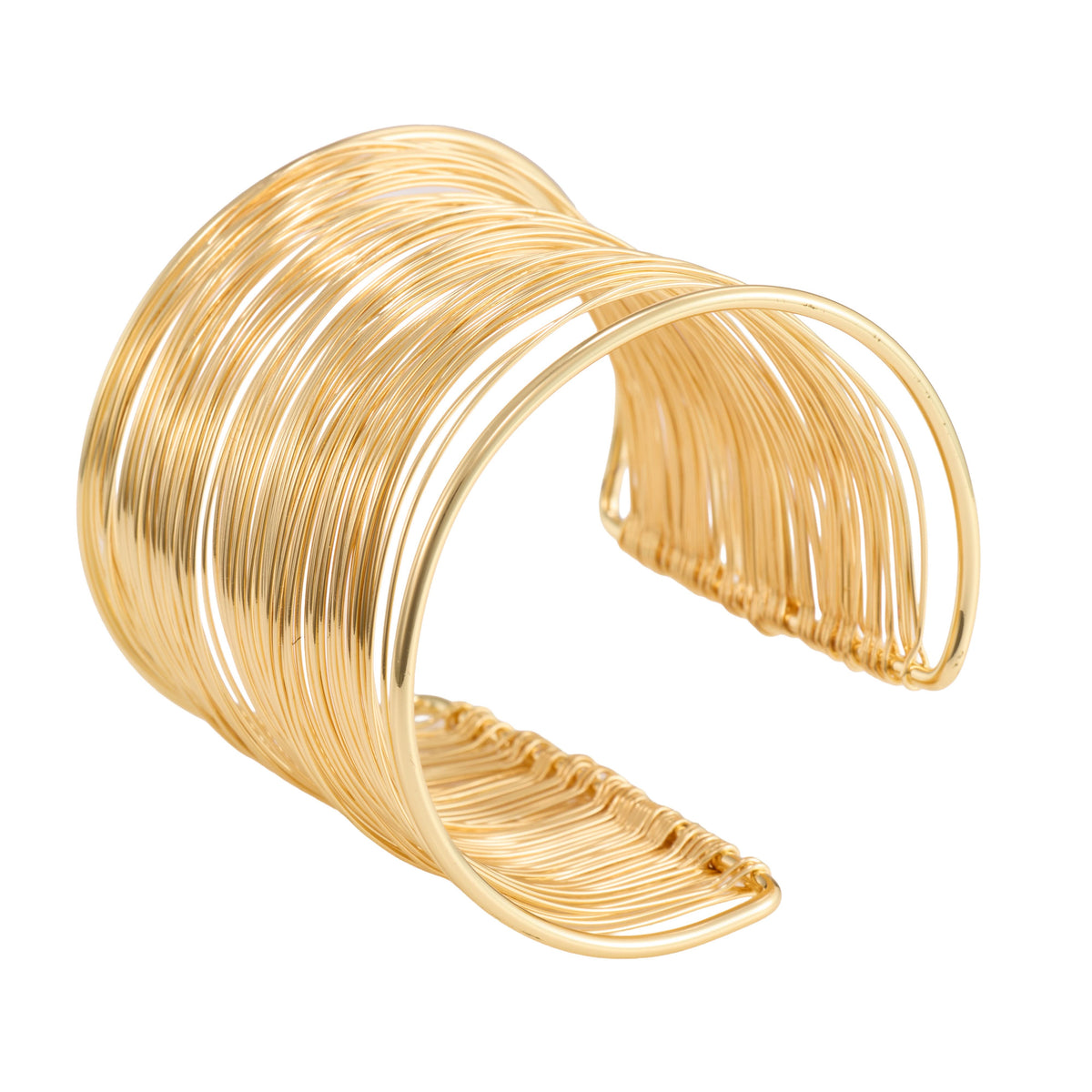 18K Gold Plated, Royal Layered Wire Cuff For Women| Anti Tarnish