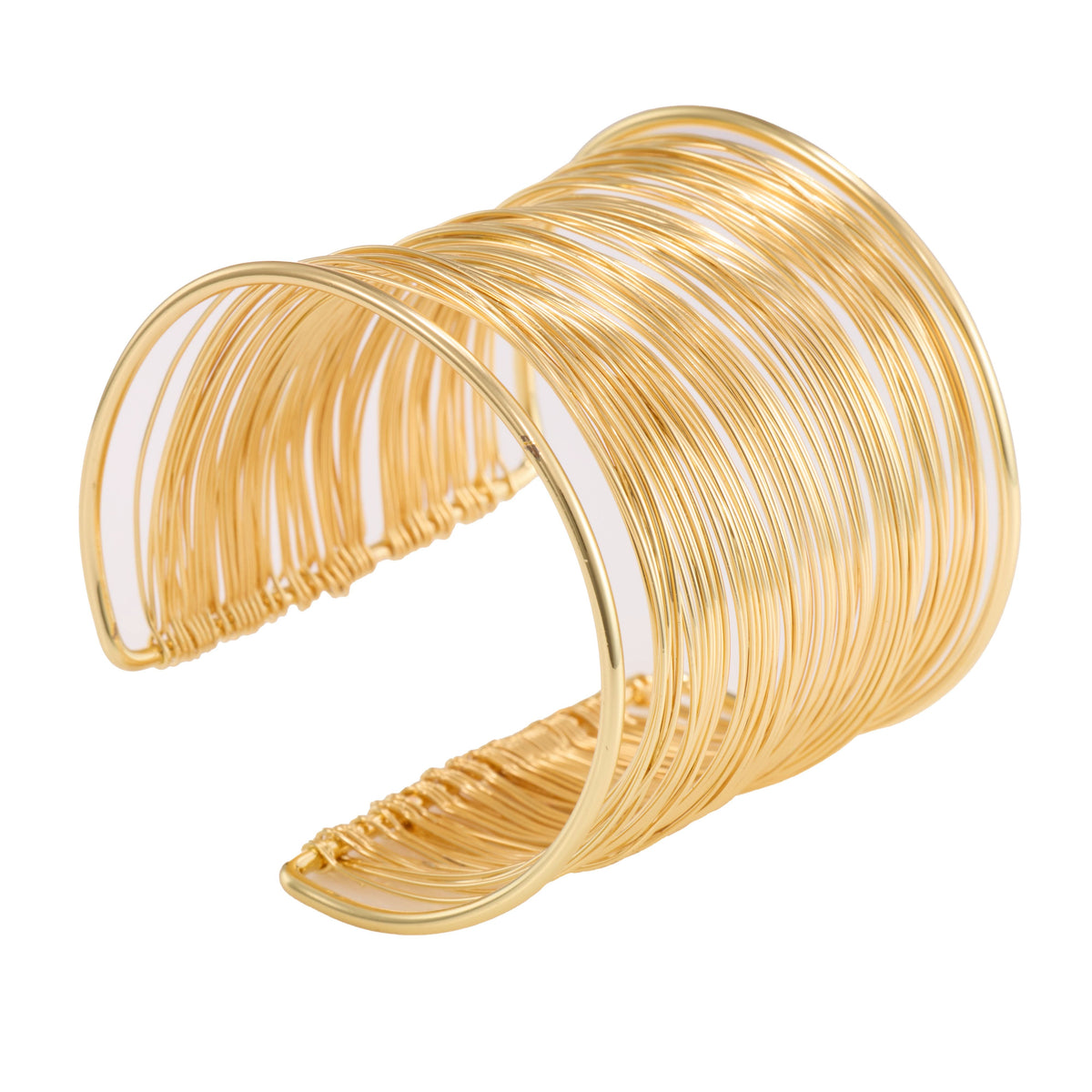 18K Gold Plated, Royal Layered Wire Cuff For Women| Anti Tarnish