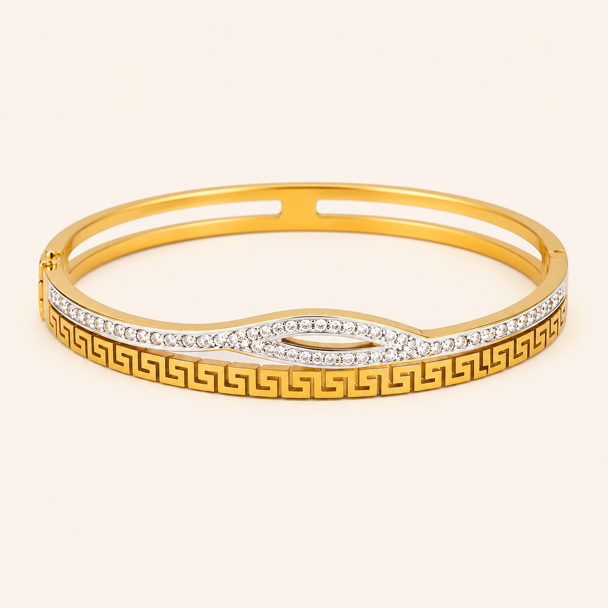 Zenvy Greca Luxe Crystal Bangle