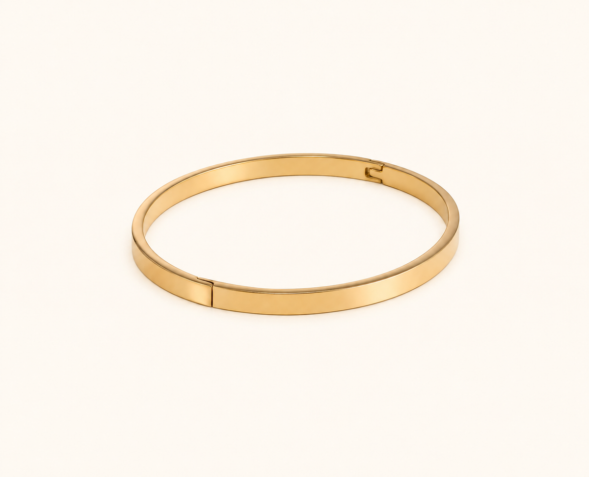 18K Gold Plated, Minimalist Silk Bangle For Women| Anti Tarnish