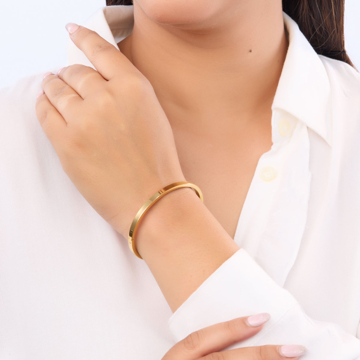 18K Gold Plated, Minimalist Silk Bangle For Women| Anti Tarnish