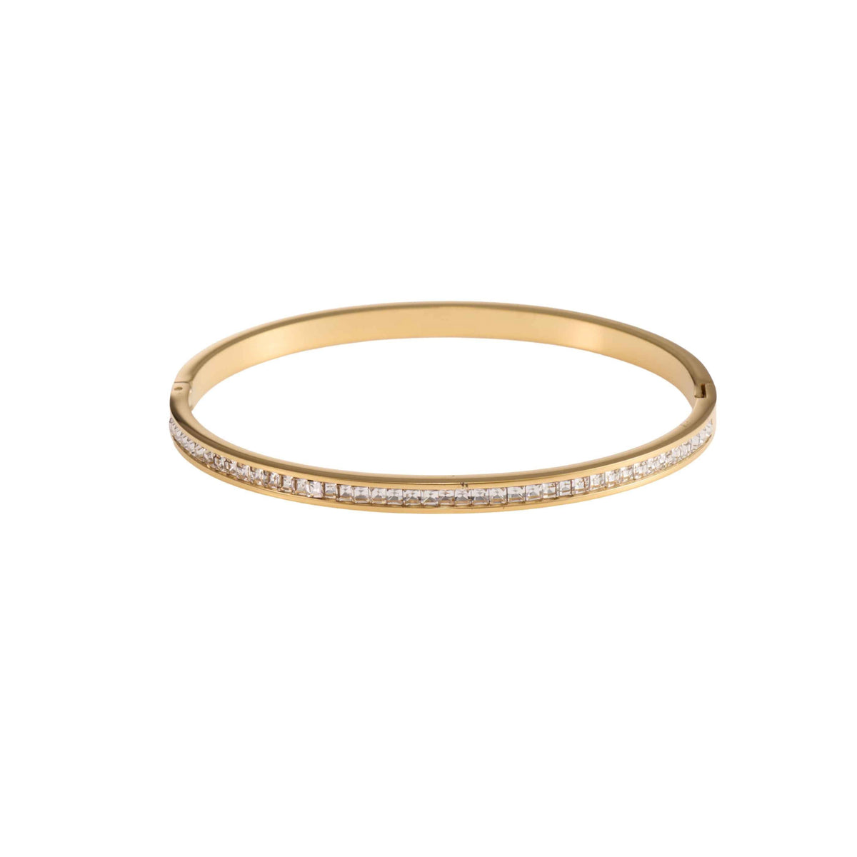 18K Gold Plated, Gold Tone Luxe Solid Bangle For Women| Anti Tarnish