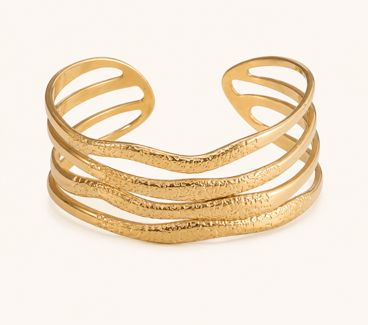 Vintage Geometric Line Cuff Bracelet