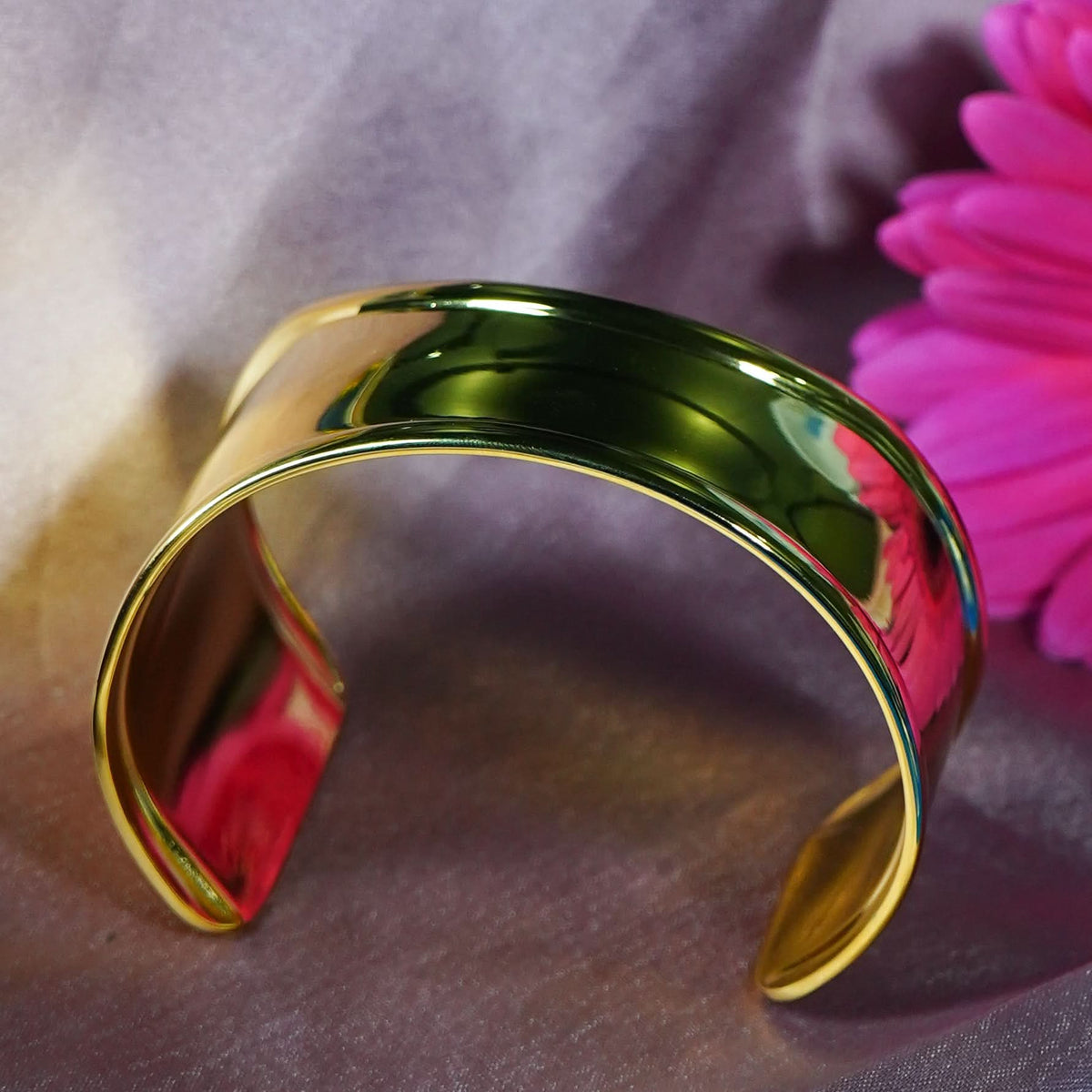 18K Gold Plated, Classic Gold Cuff Bangle For Women| Anti Tarnish