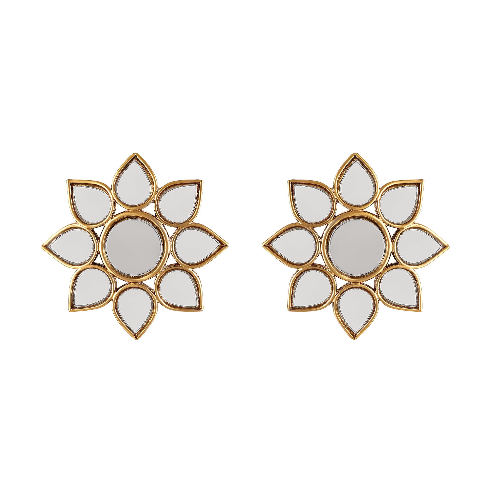 Gold Plated Mirror Earrings