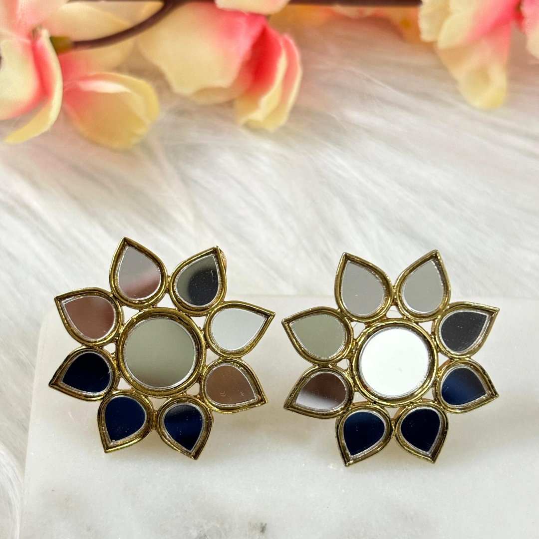 Gold Plated Mirror Earrings