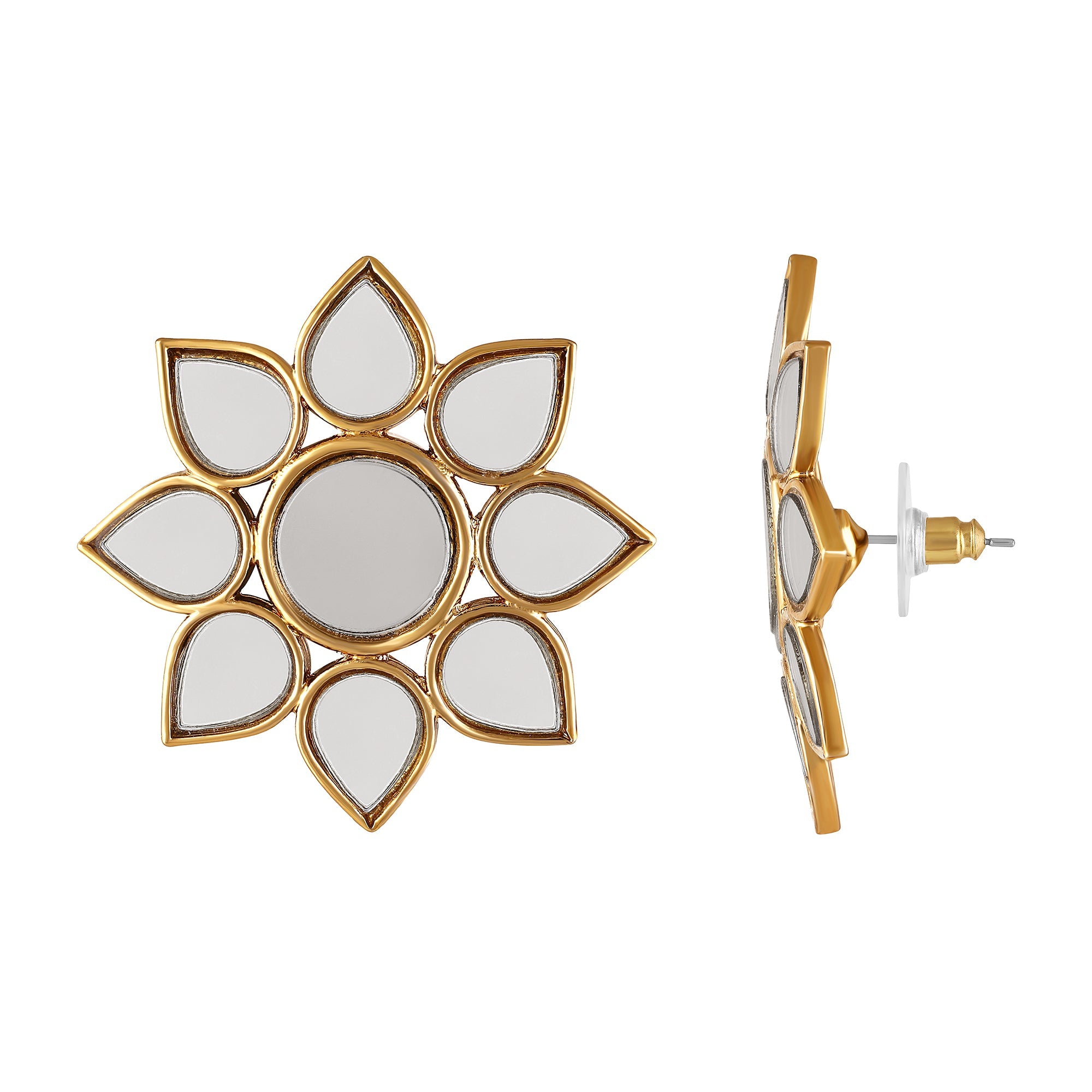 Gold Plated Mirror Earrings