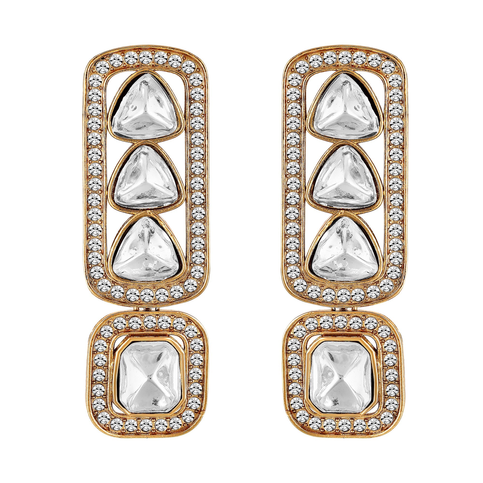 Gold Plated Kundan Earrings