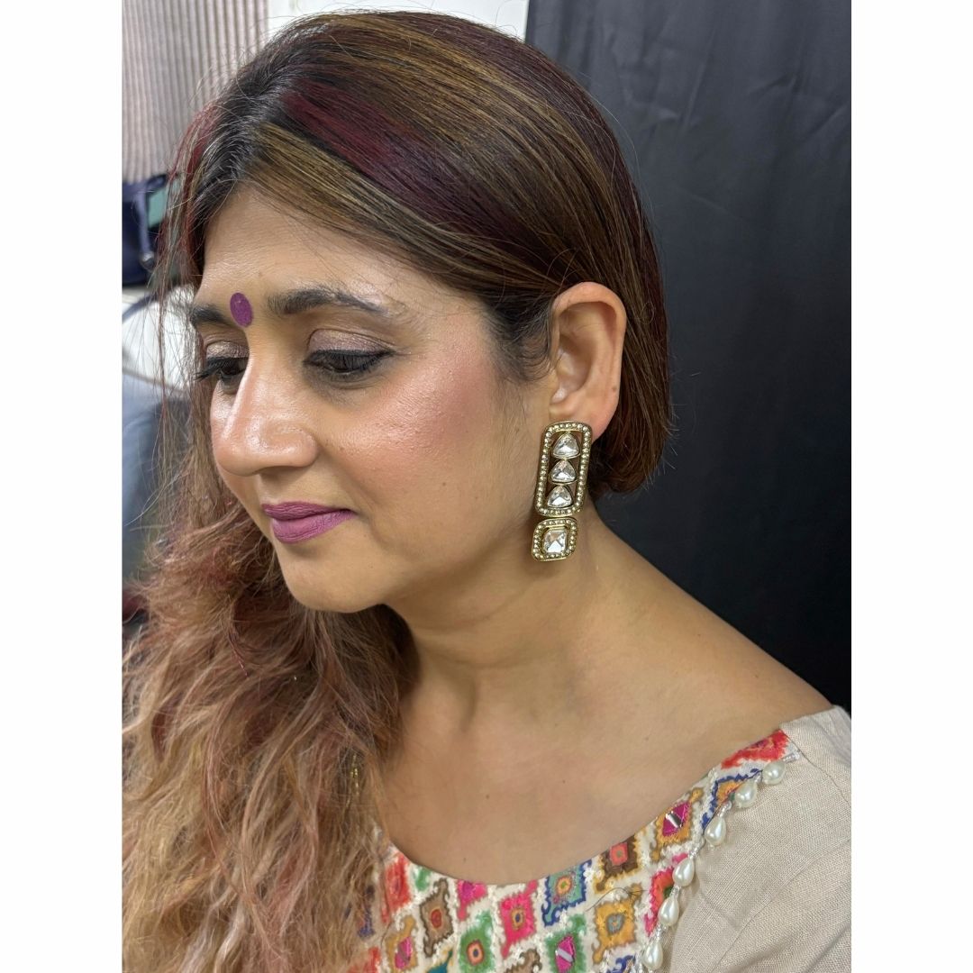 Gold Plated Kundan Earrings