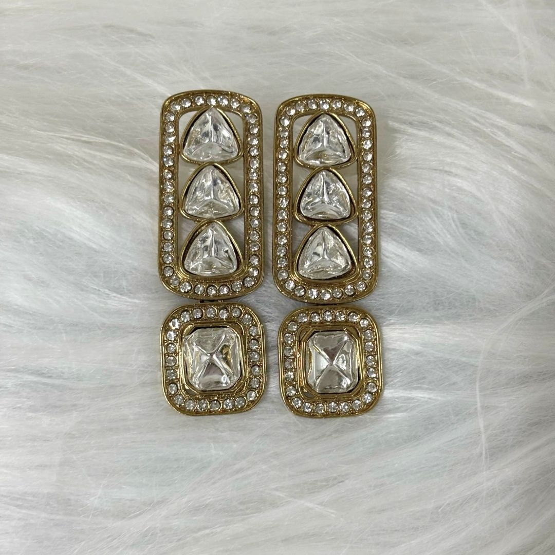 Gold Plated Kundan Earrings