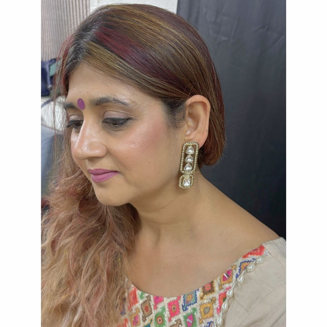 Gold Plated Kundan Earrings
