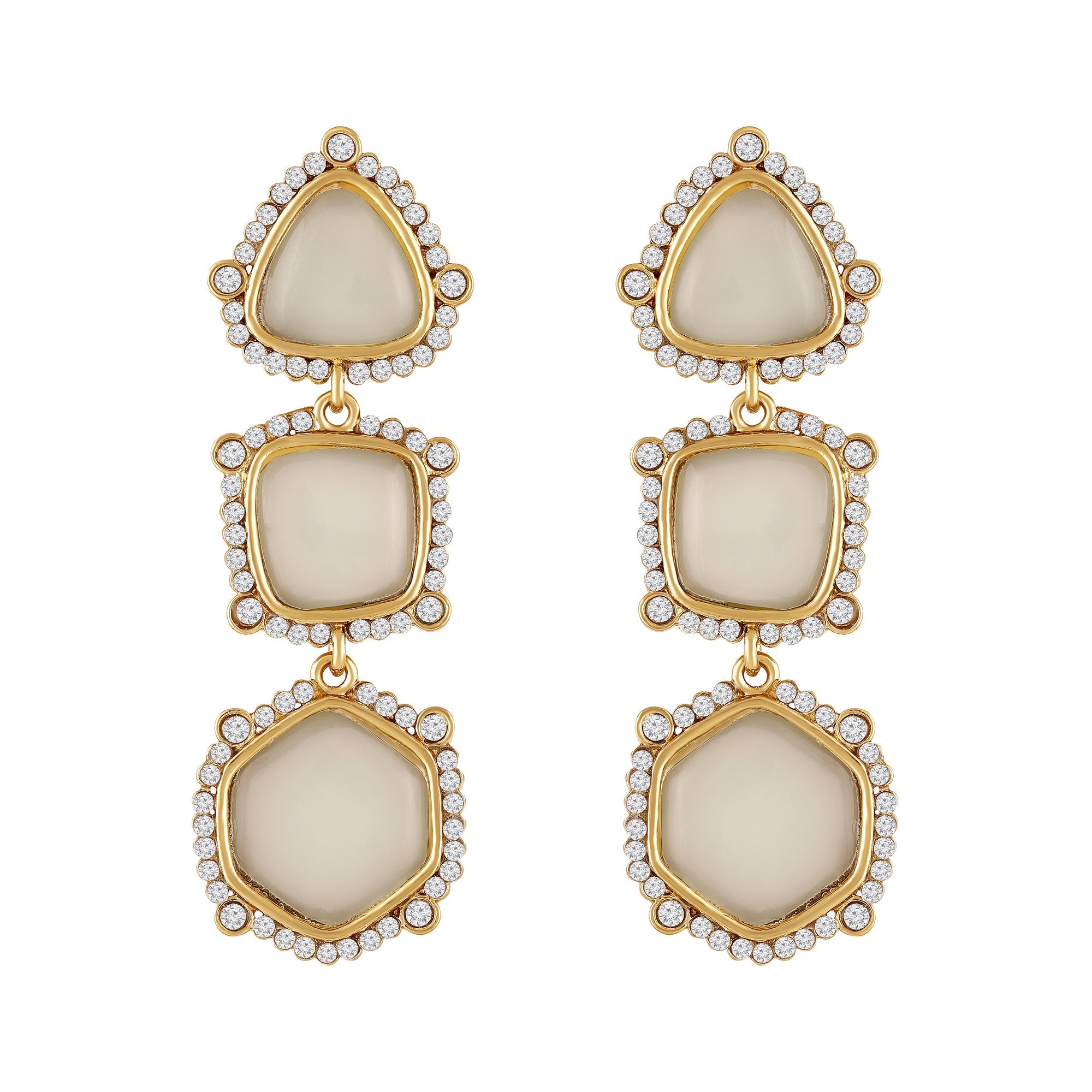 Gold Plated Geometric Earrings