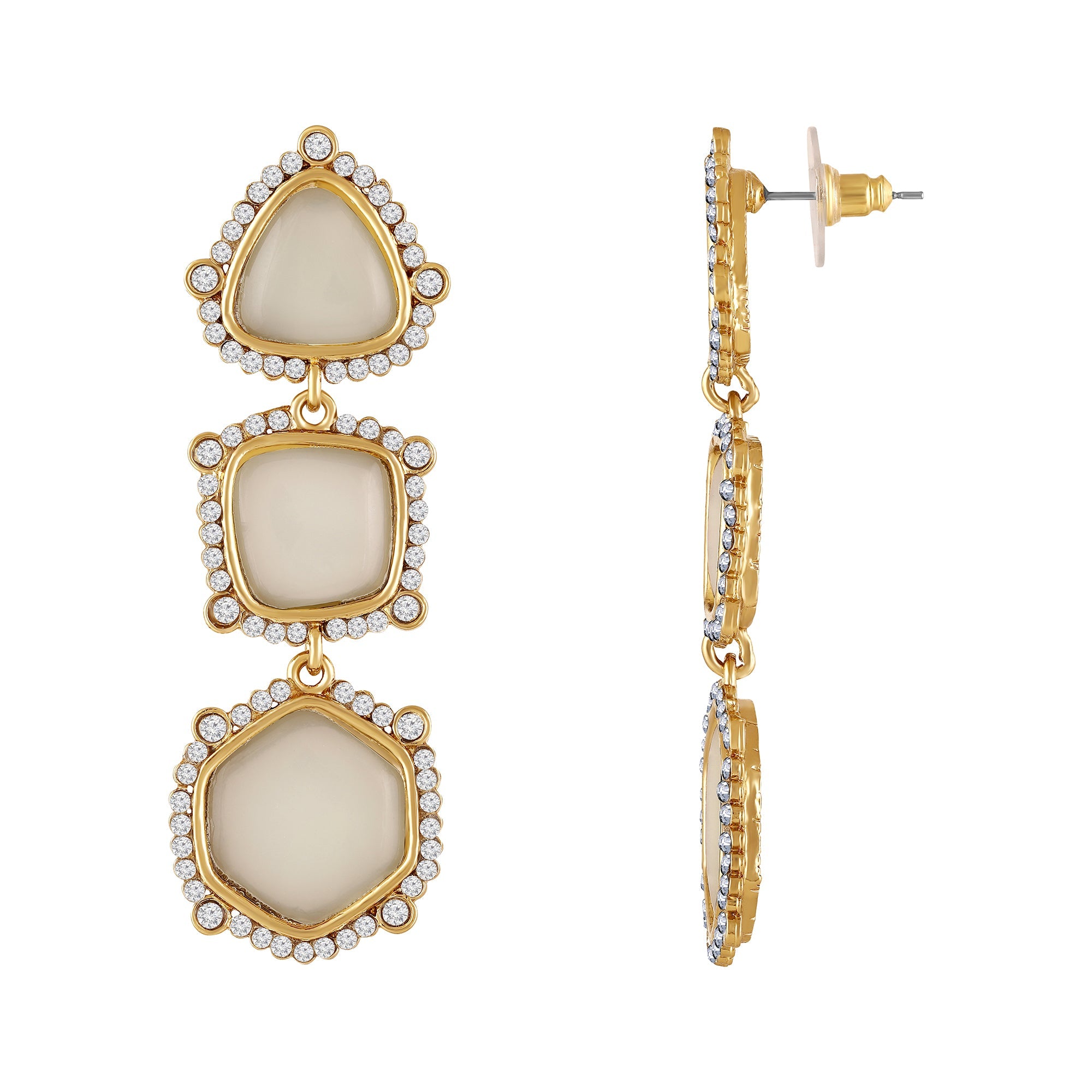 Gold Plated Geometric Earrings