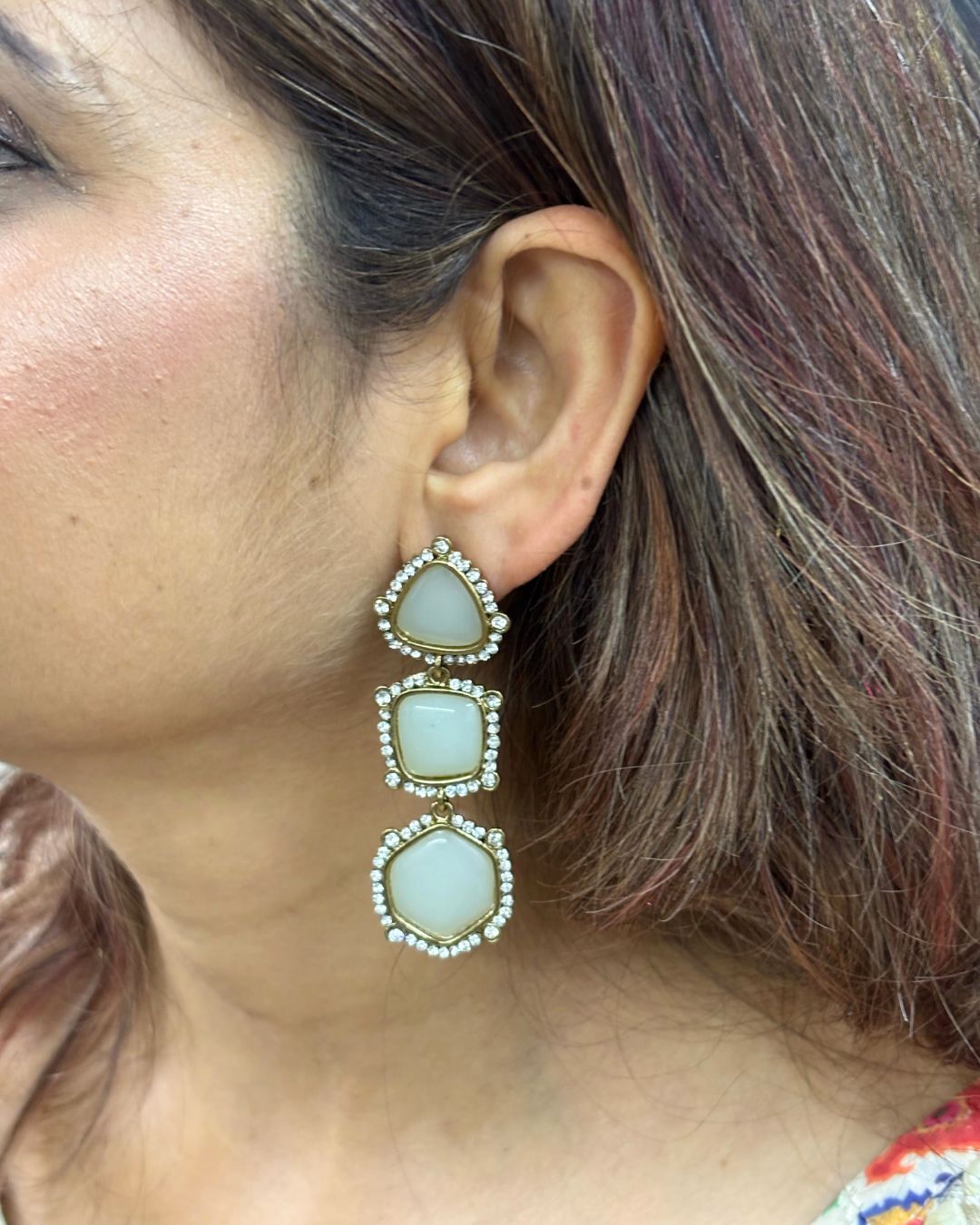 Gold Plated Geometric Earrings