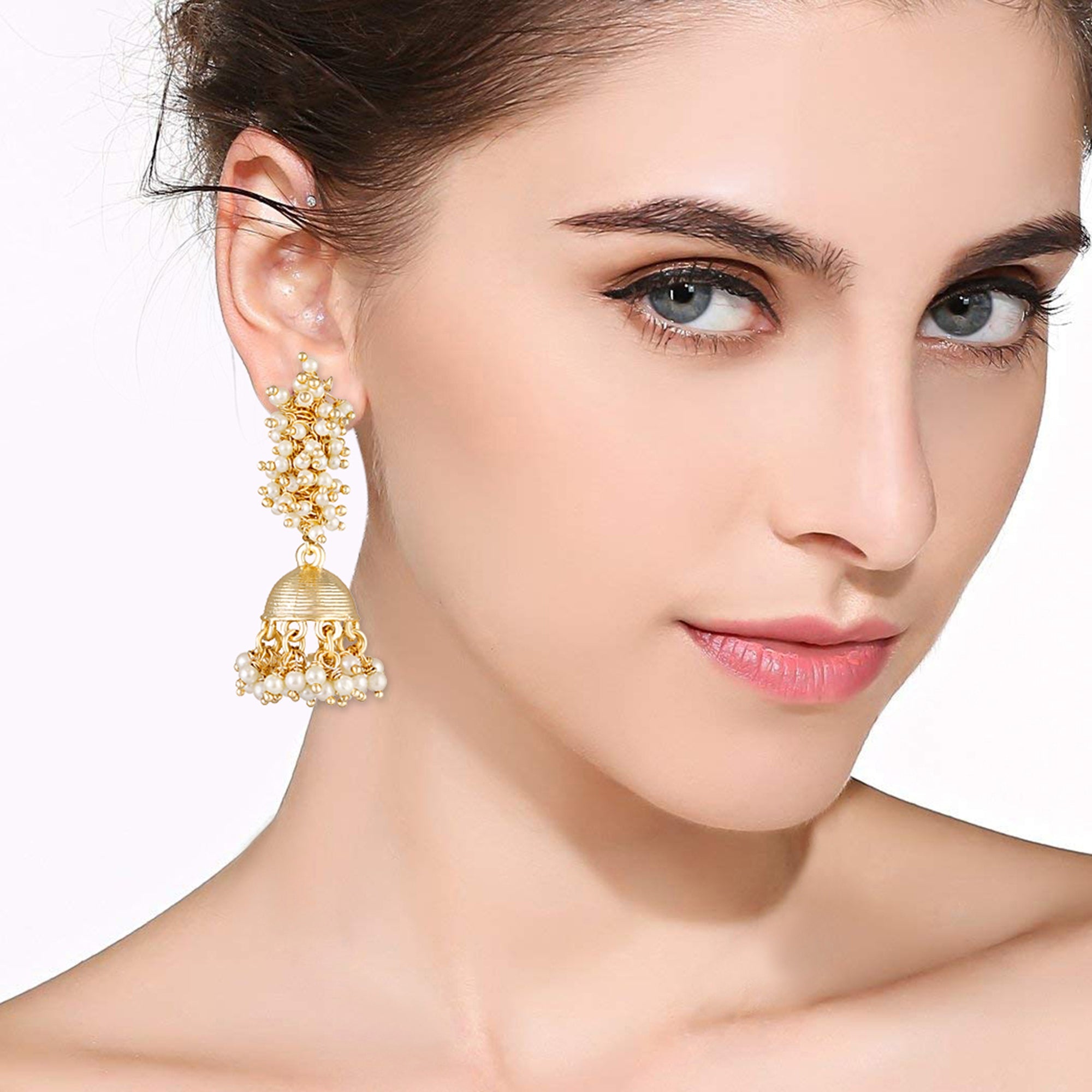 Gold Plated Jhumka Earrings