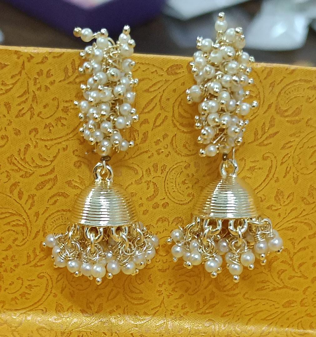 Gold Plated Jhumka Earrings