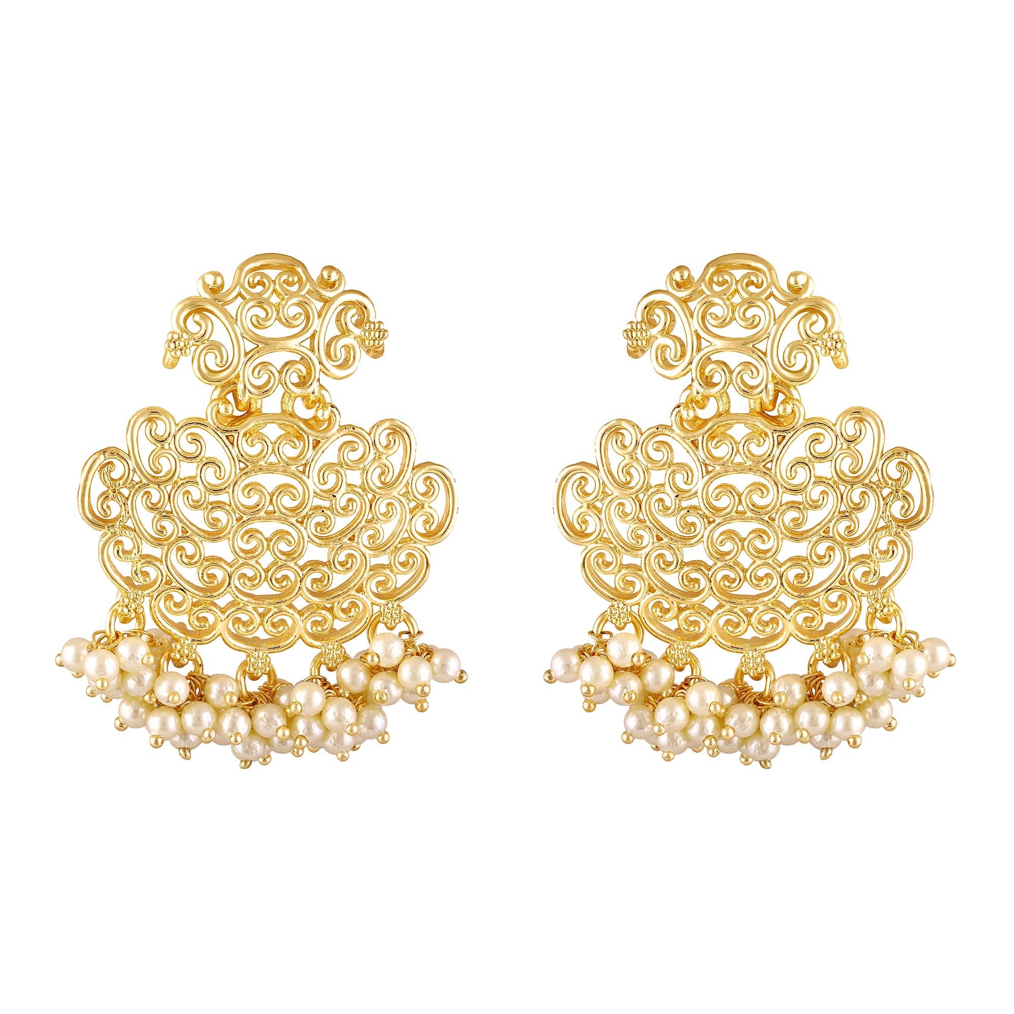 Gold Plated Filigree Earrings