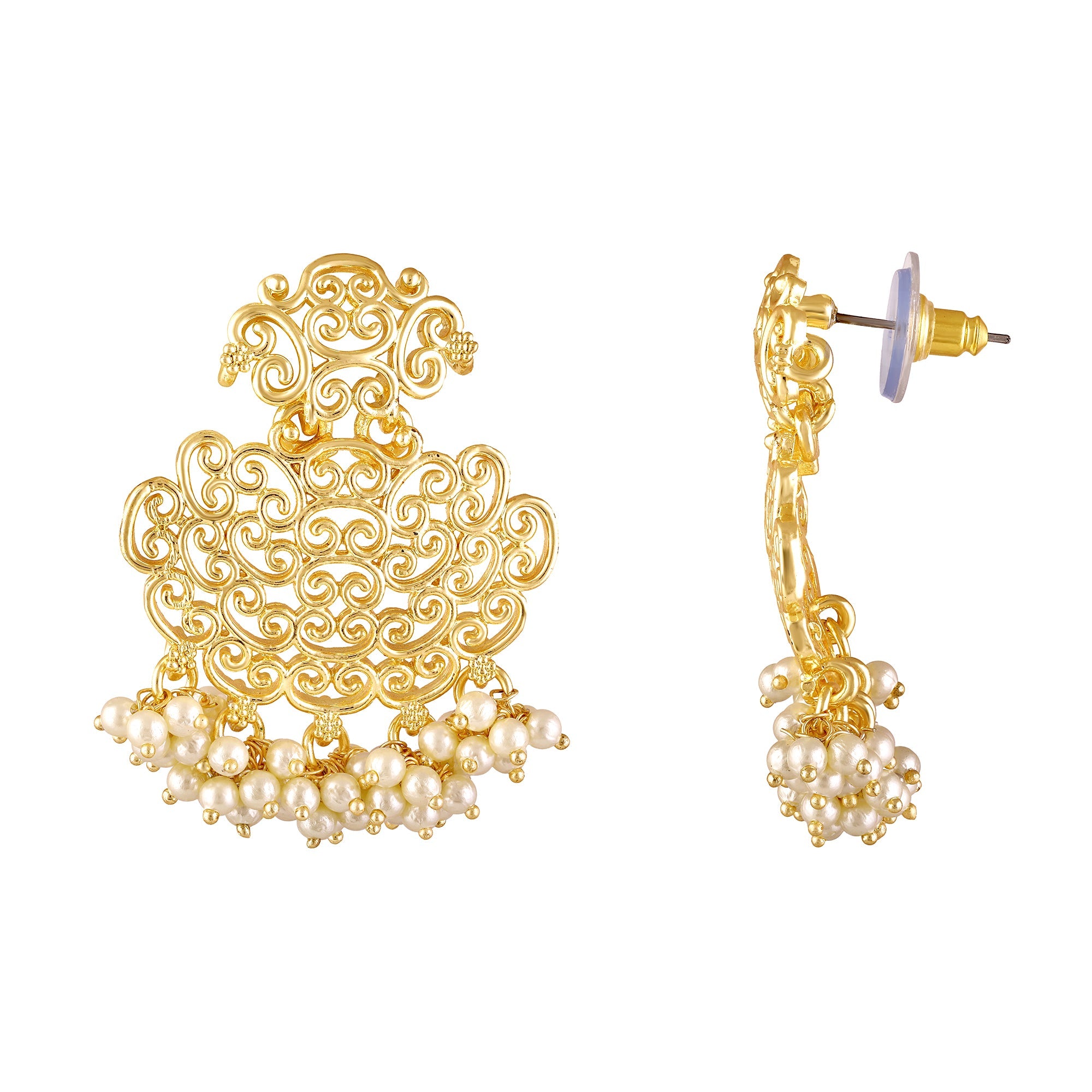 Gold Plated Filigree Earrings