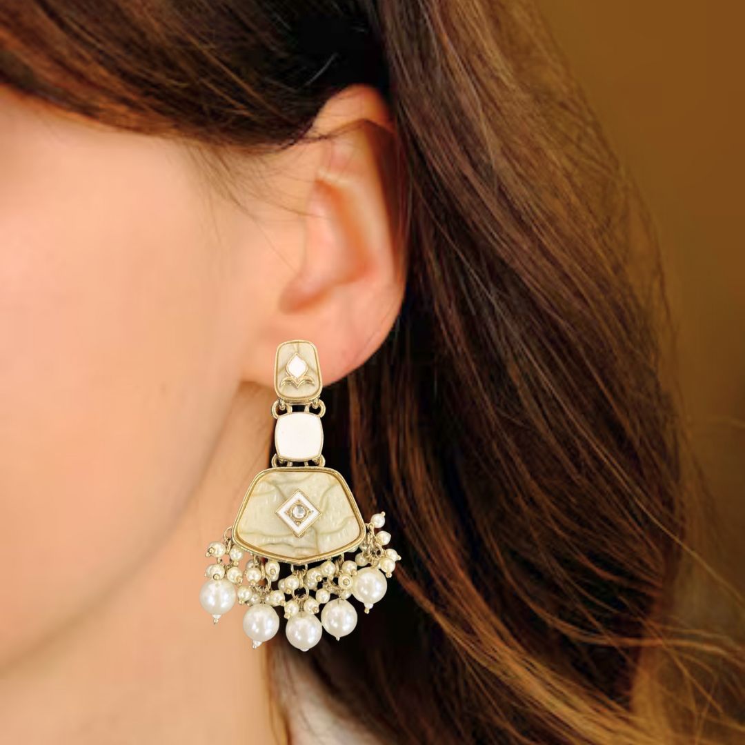 Gold Plated Kundan Earrings