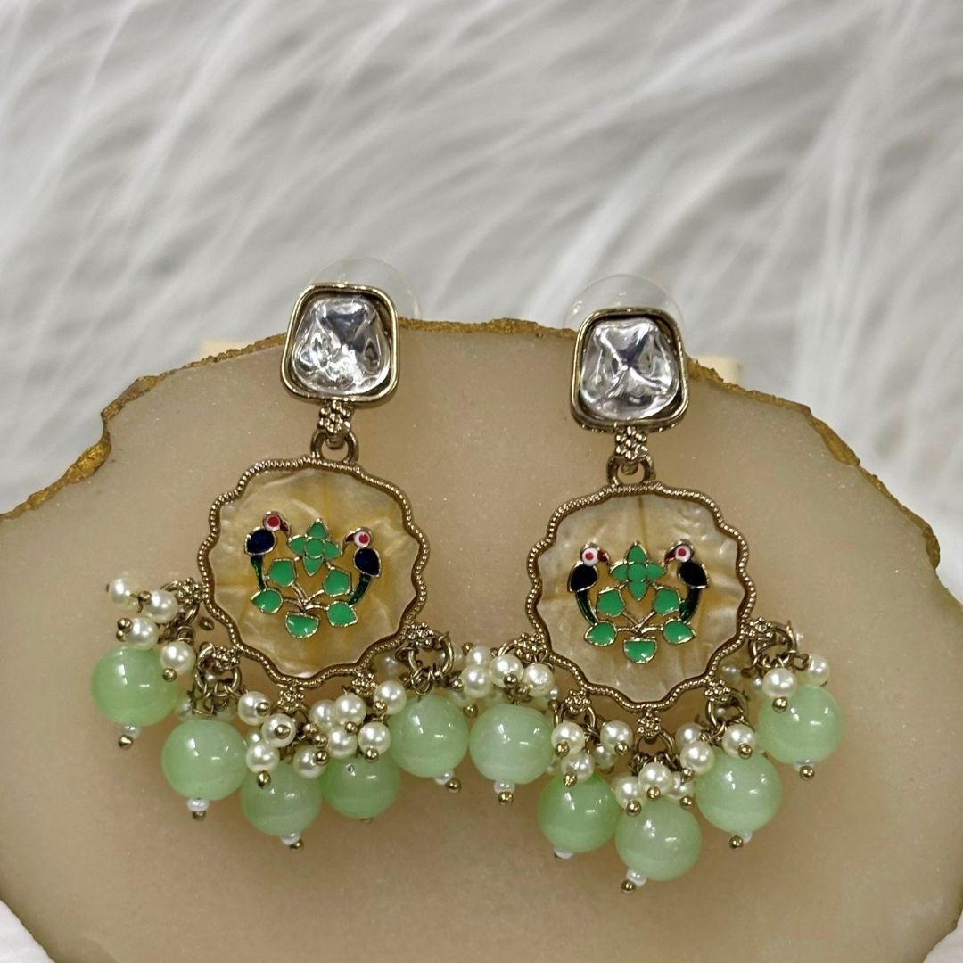 Gold Plated Kundan Earrings