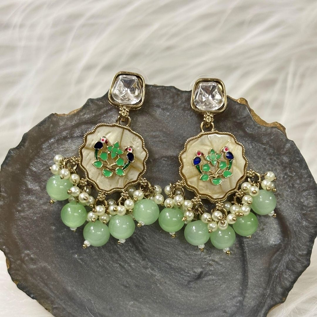 Gold Plated Kundan Earrings
