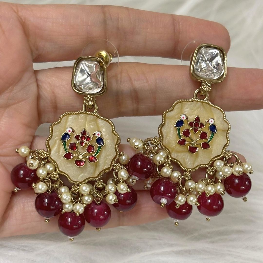 Gold Plated Kundan Earrings