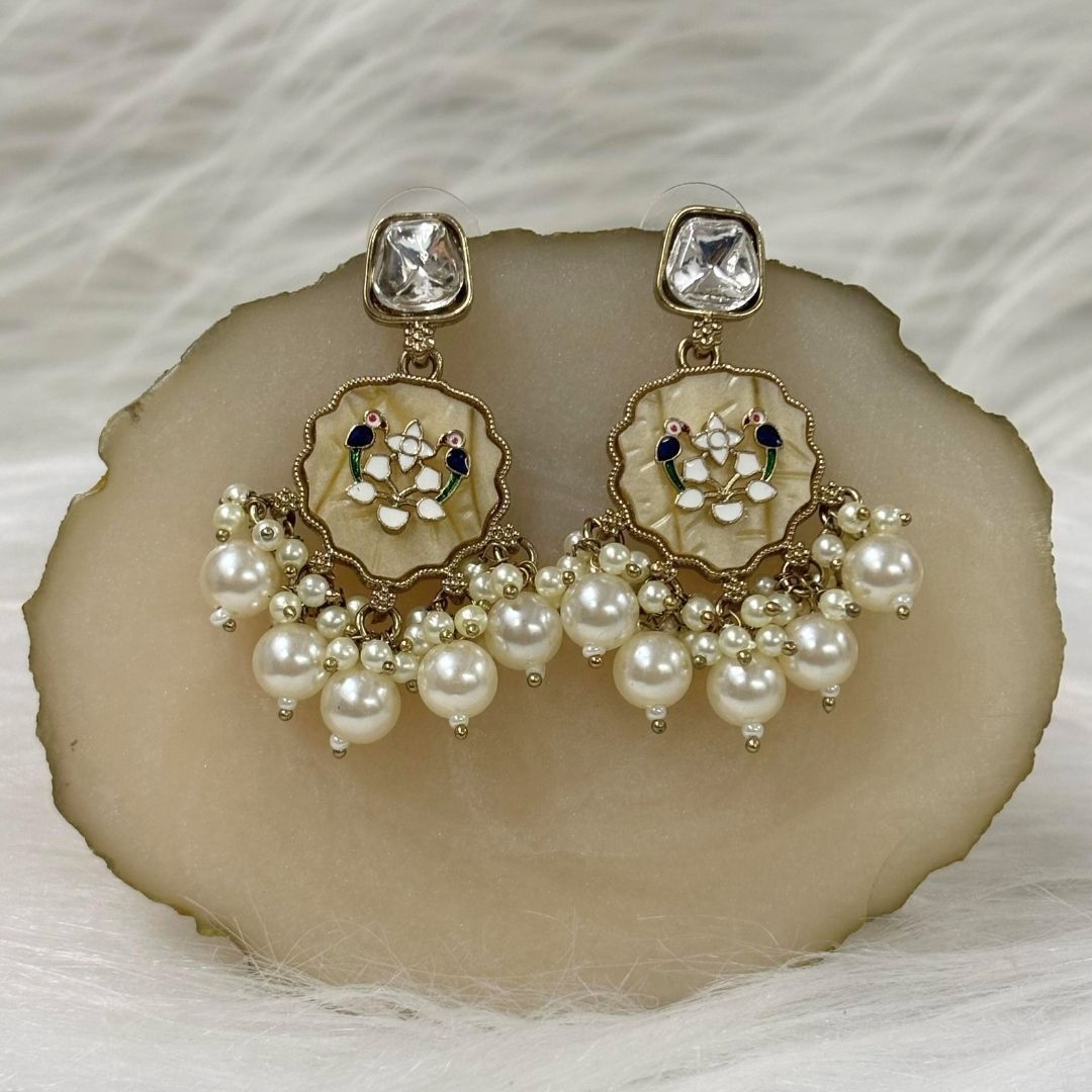 Gold Plated Kundan Earrings