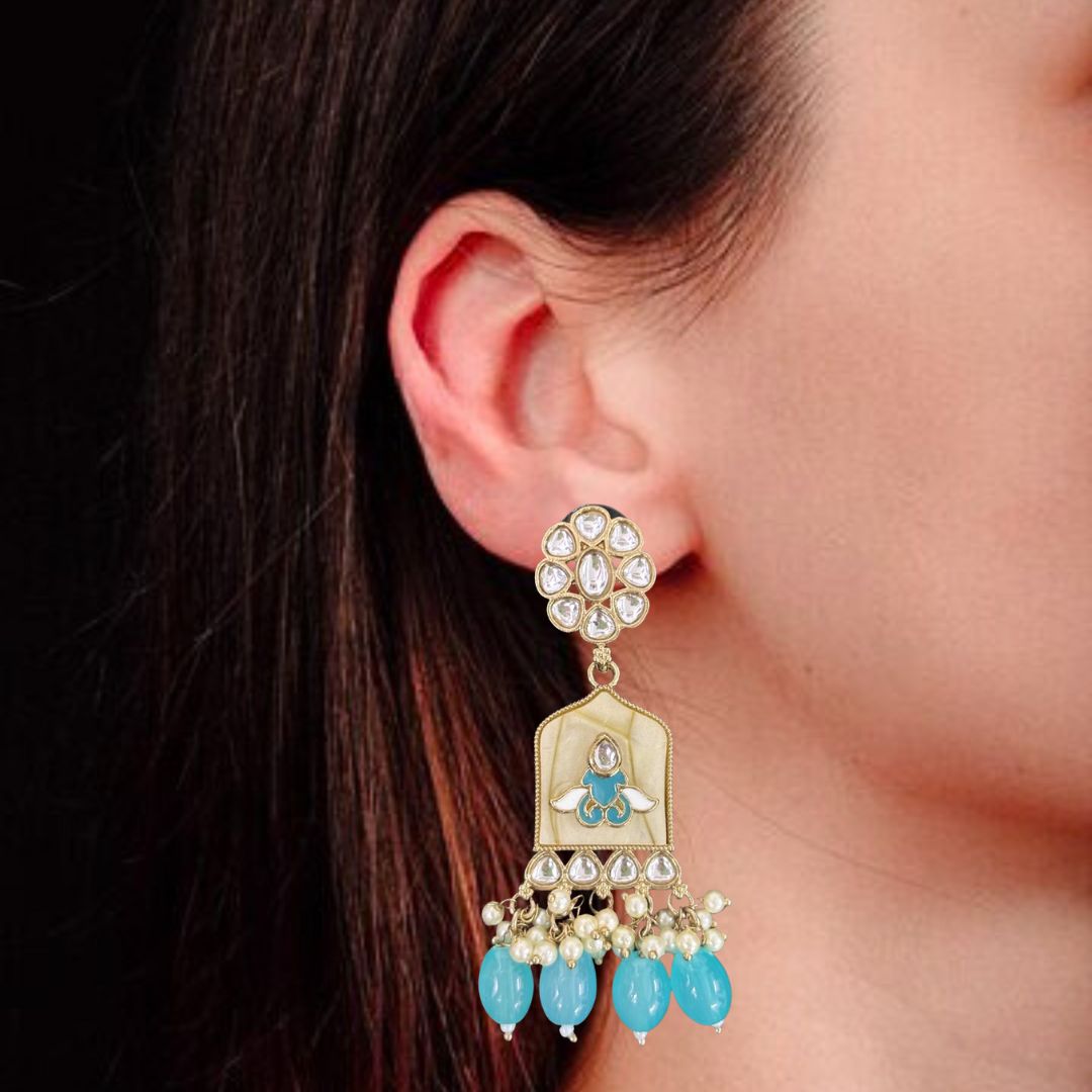 Gold Plated Kundan Earrings
