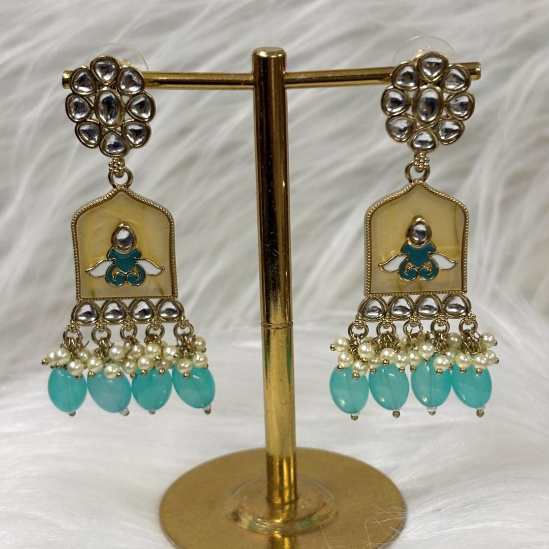Gold Plated Kundan Earrings