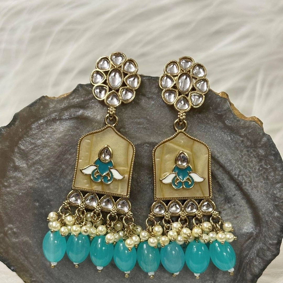 Gold Plated Kundan Earrings