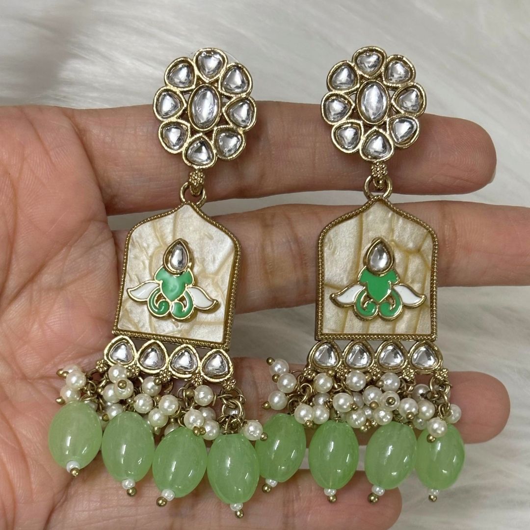 Gold Plated Kundan Earrings
