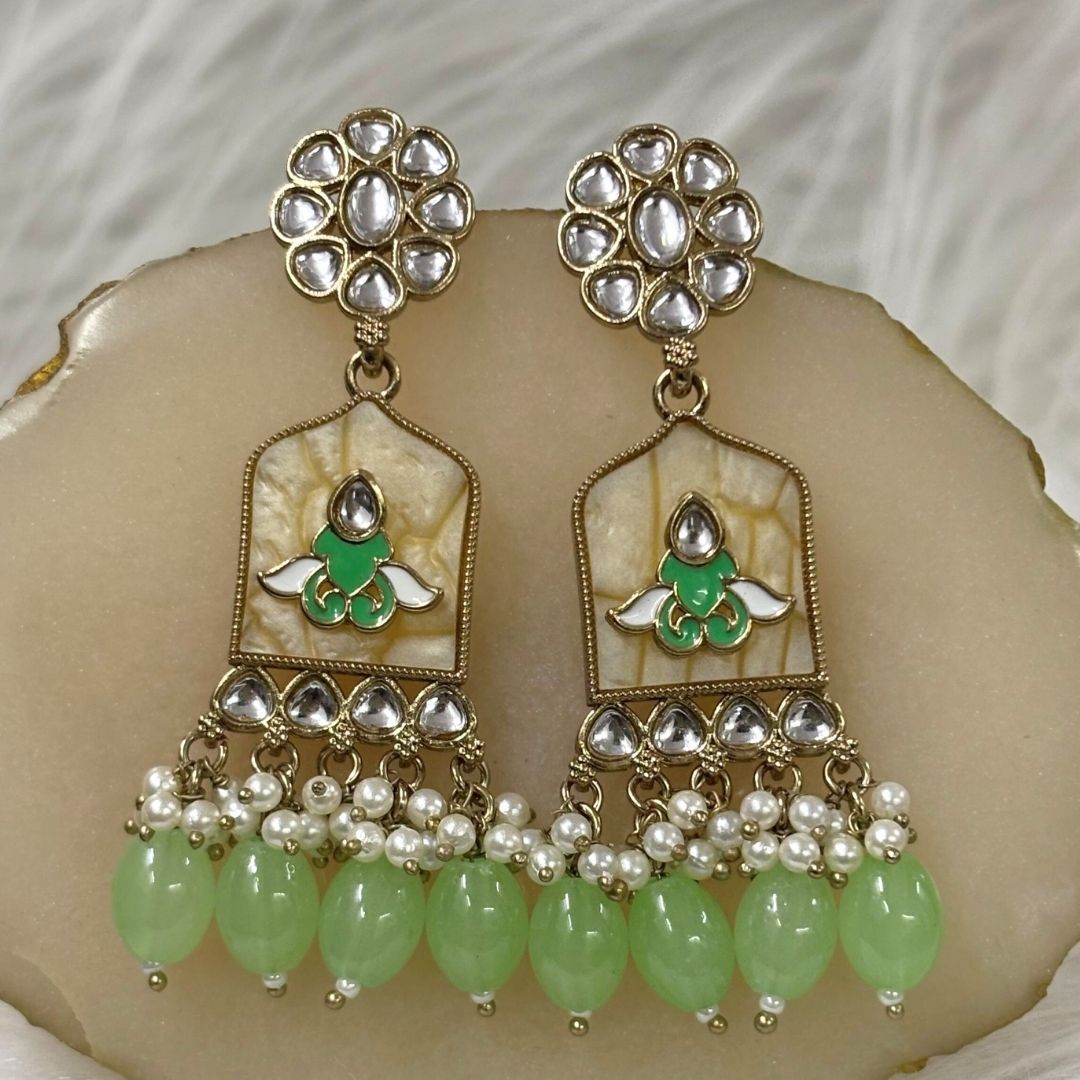 Gold Plated Kundan Earrings