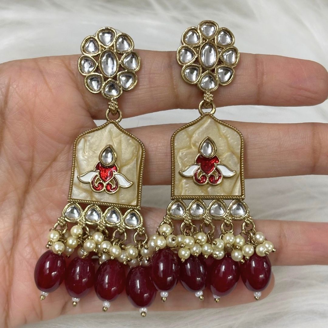 Gold Plated Kundan Earrings