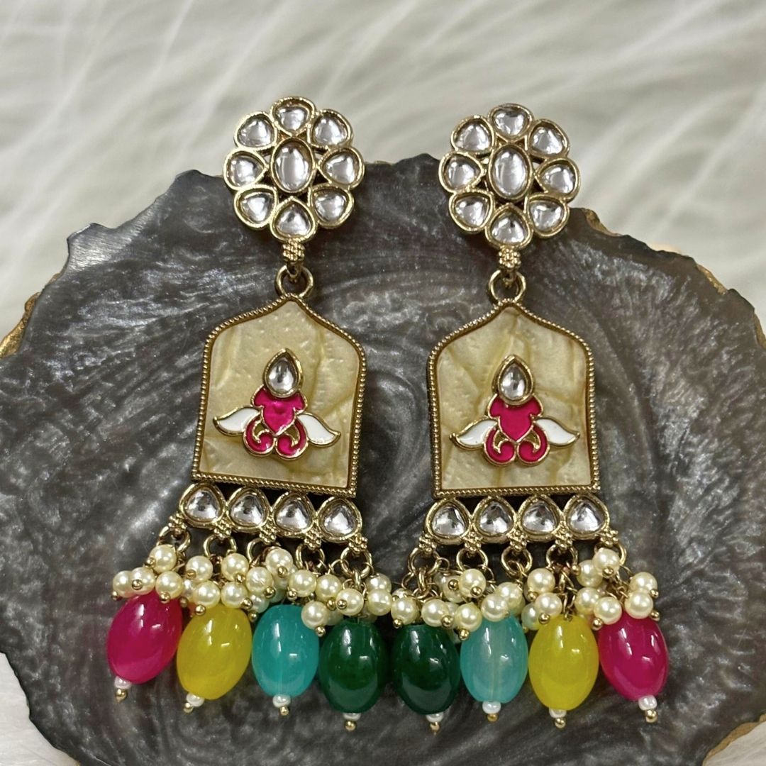 Gold Plated Kundan Earrings