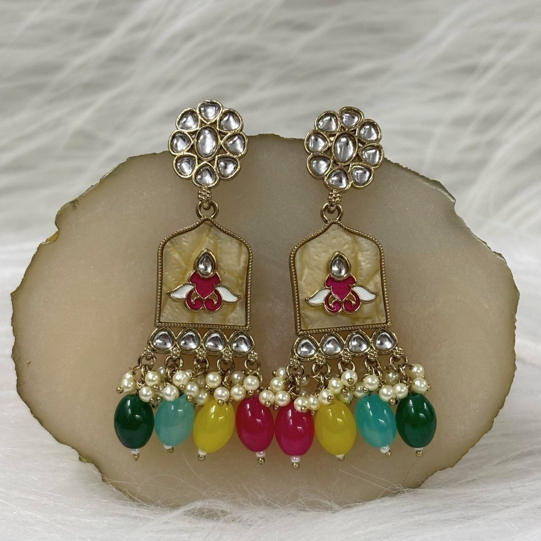 Gold Plated Kundan Earrings