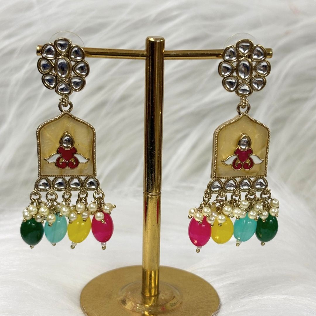 Gold Plated Kundan Earrings