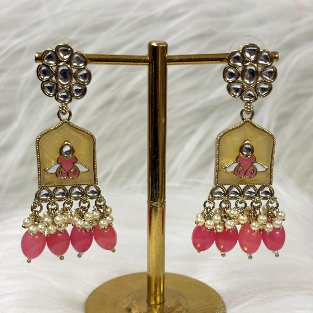 Gold Plated Kundan Earrings