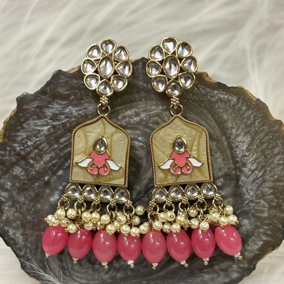 Gold Plated Kundan Earrings