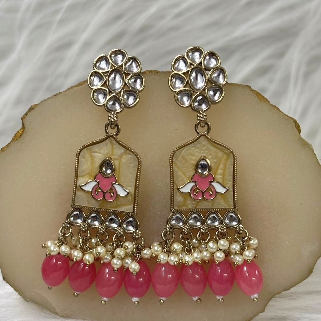 Gold Plated Kundan Earrings
