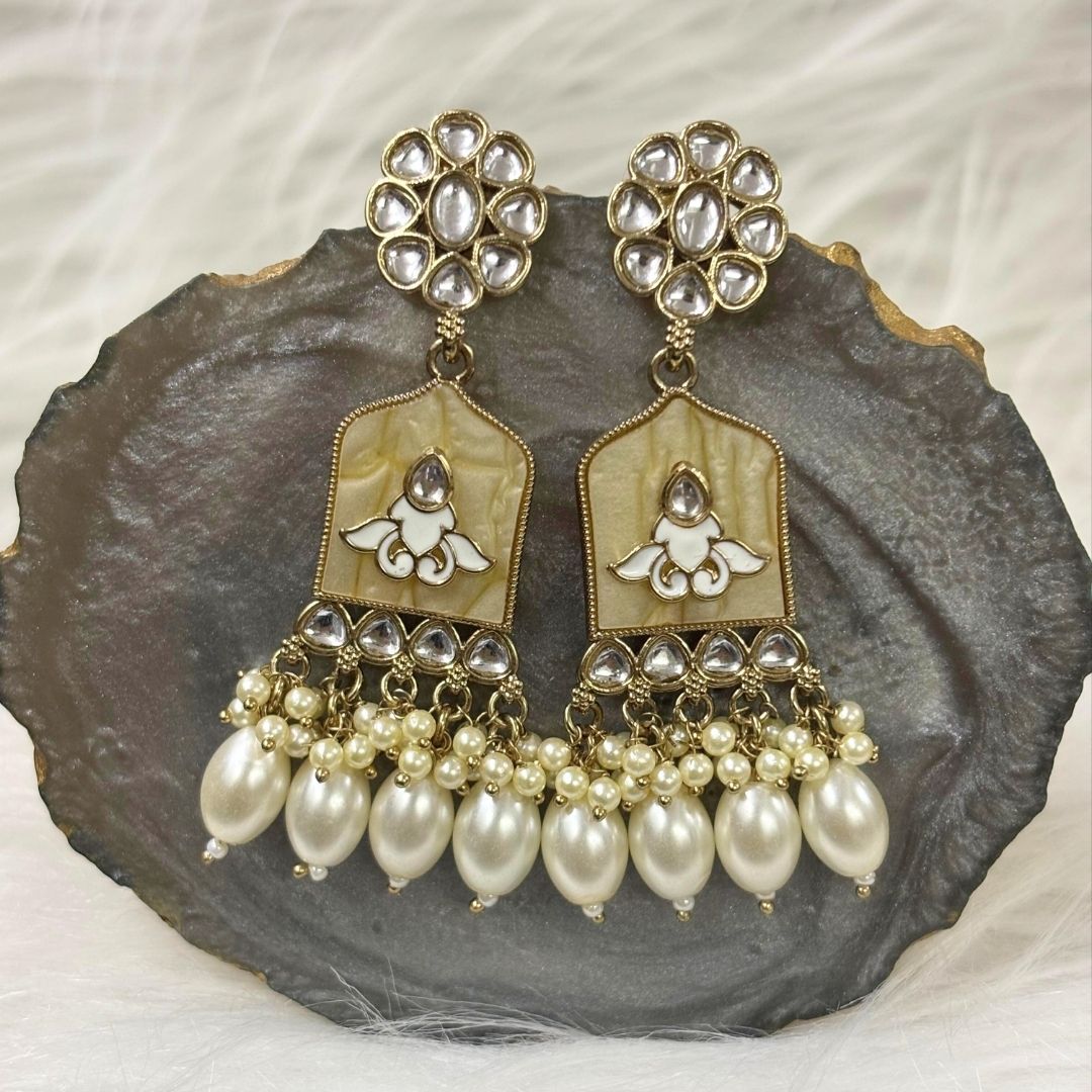 Gold Plated Kundan Earrings