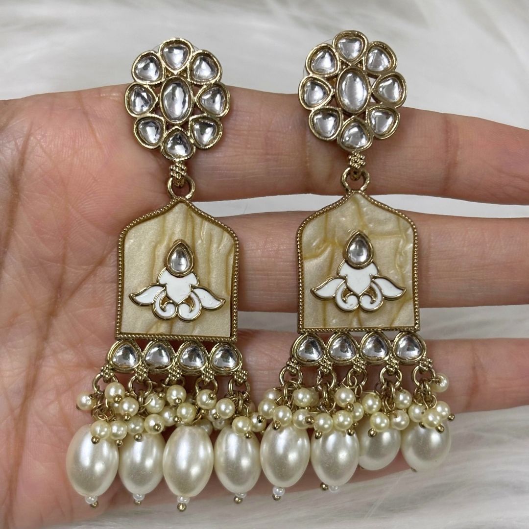 Gold Plated Kundan Earrings