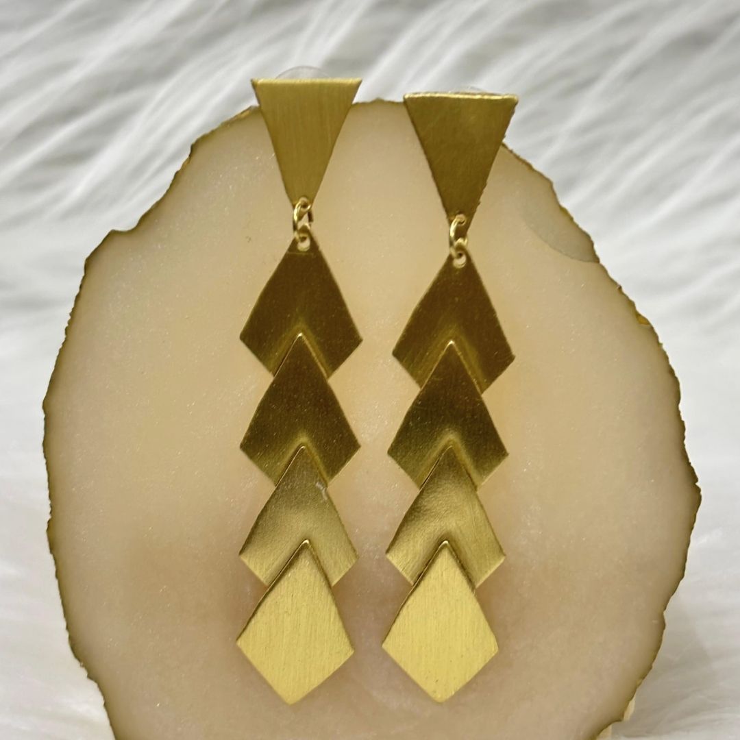 Gold Plated Geometric Earrings