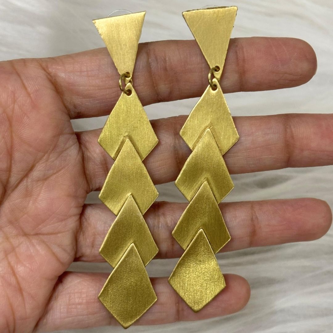 Gold Plated Geometric Earrings