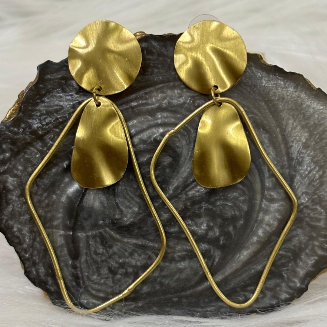 Gold Plated Geometric Earrings